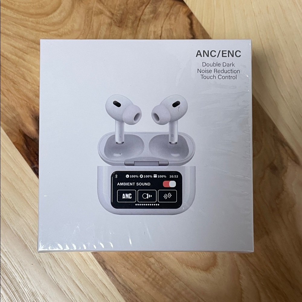 White Wireless Earbuds with Charging Case